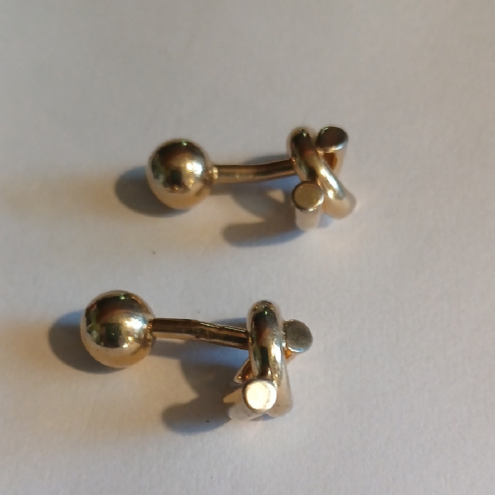 Vintage Knot Cufflinks Gold Tone
